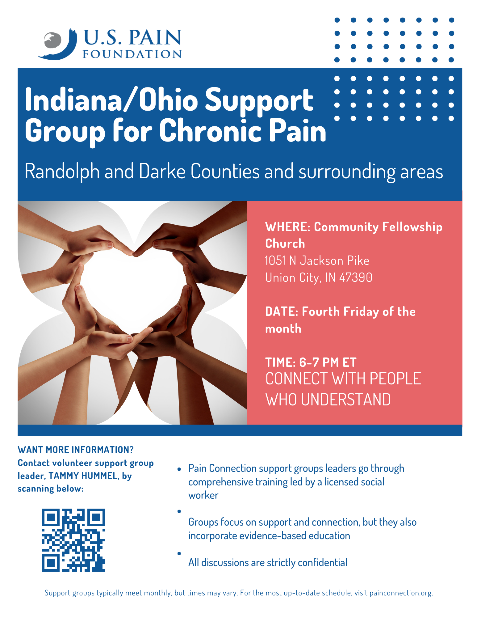 IndianaOhio support group.4th Friday
